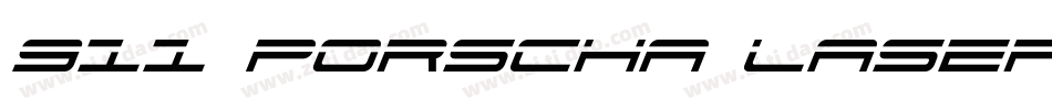 911 Porscha Laser Italic字体转换